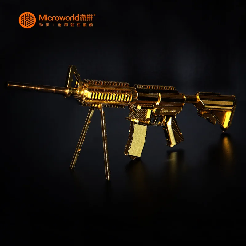 M4A8 модель карбина своими руками лазерная резка головоломка 3D нано металлическая