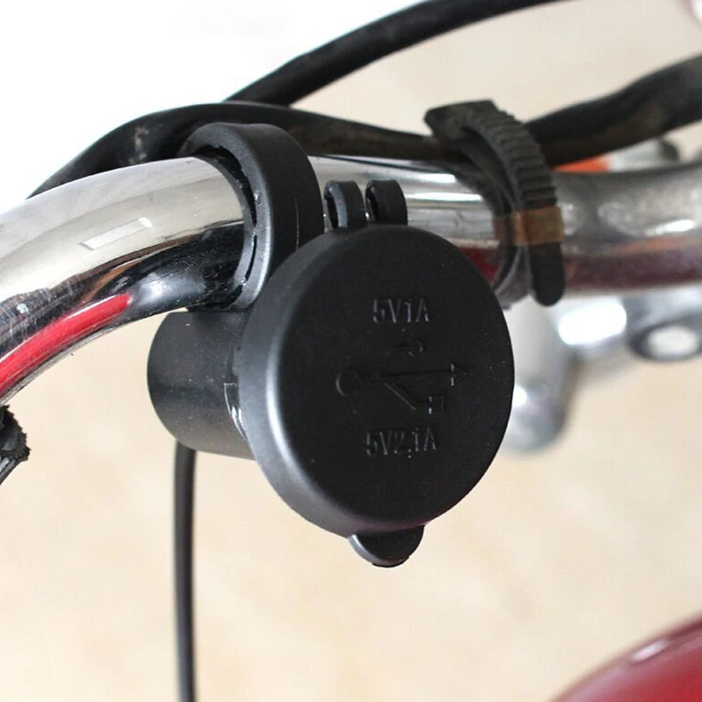 5V 1/2.1A мотоцикл Зарядное устройство USB Мощность адаптер moto Водонепроницаемый