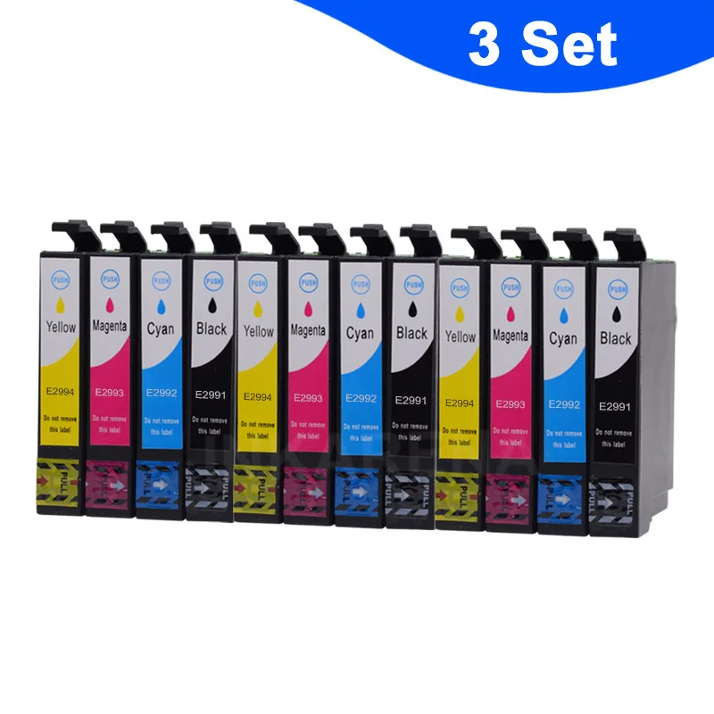 T2991 3 set 8 шт T2991 чернильный картридж T29XL для Epson T2991 T29 29 для Epson XP-255 XP-257 XP-352 XP-355 XP-452 XP-455 XP 255 257 352 принтера - Цвет: T2991 3 set