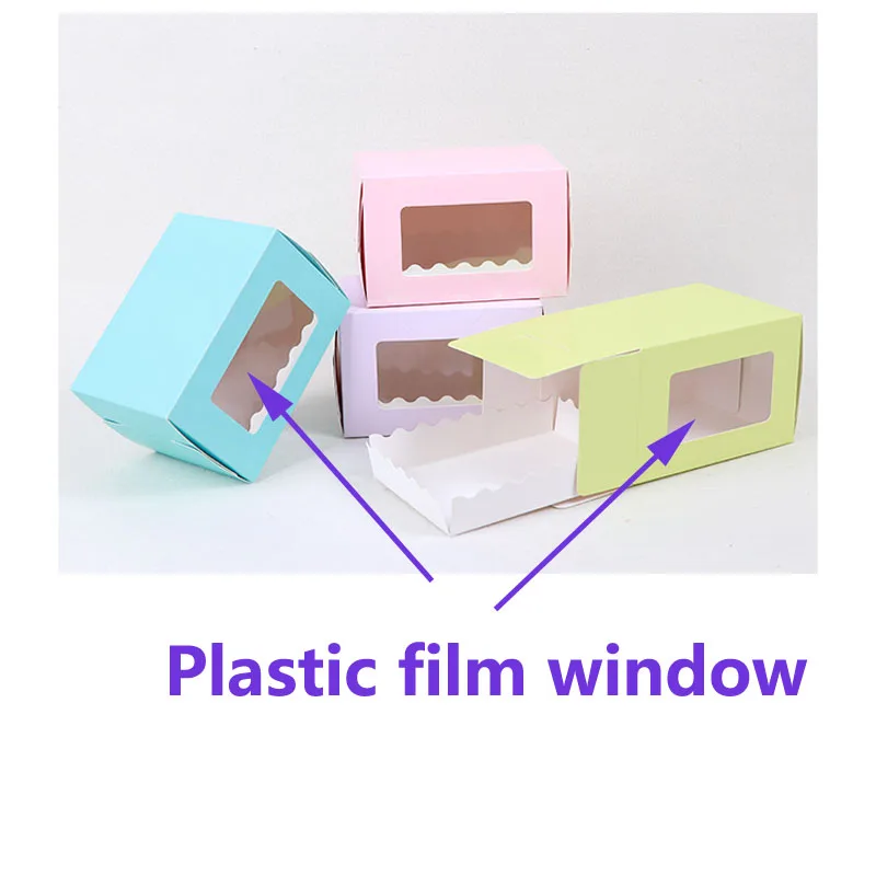 20 шт кондитерских печенья доска держатель коробки с окном контейнер Ролл торт