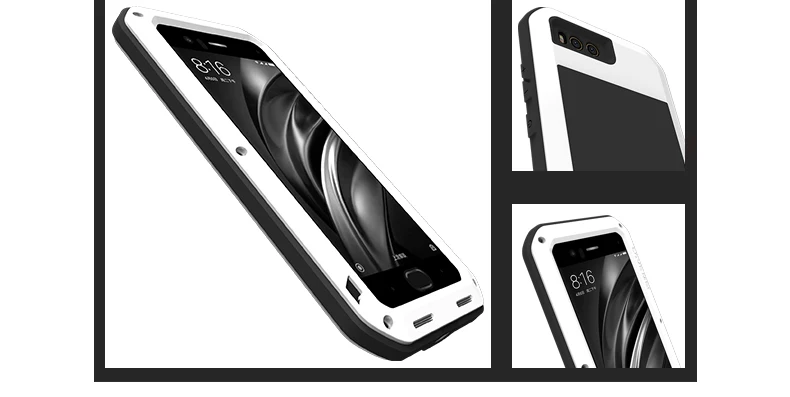 Любовь Мэй мощный чехол для xiaomi mi6 m6 Водонепроницаемый противоударный Алюминий чехол для xiaomi mi 6 свободное закаленное стекло