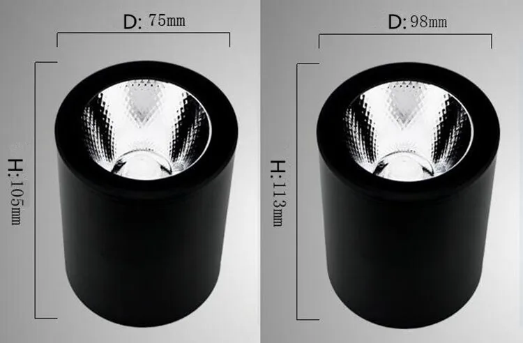 Оптовая цена поверхностного монтажа COB led downligh 15 Вт 20 светодиодные потолочные