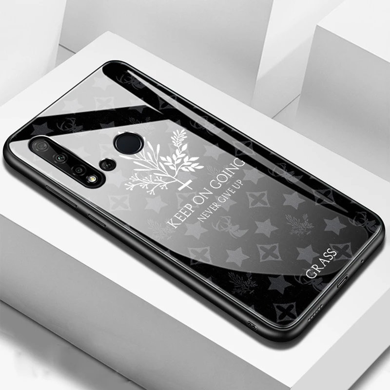 Чехол из закаленного стекла с изображением оленей травы для huawei Nova 5i мягкий силиконовый Жесткий чехол для huawei Nova 5i