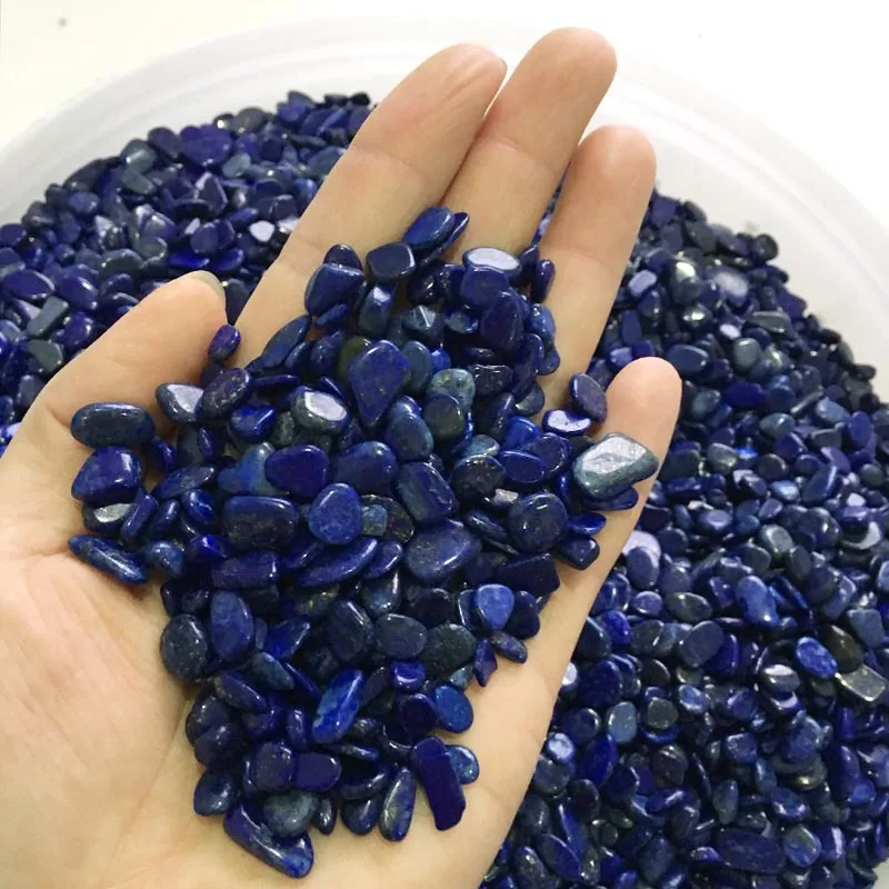 

100g Natural Lapis Lazuli Gravel Cyan Rock Crystal Quartz Lasurite Mineral Specimen Fish Tank Garden Flowerpot Decoration Stone