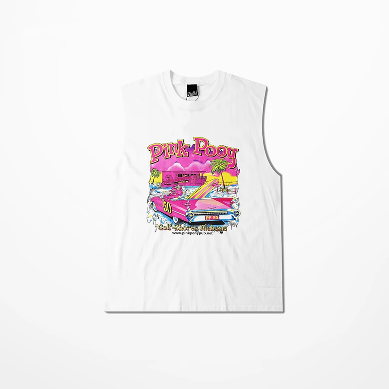 Летняя Новинка японский уличный Модный хлопковый топ без рукавов в стиле хип-хоп