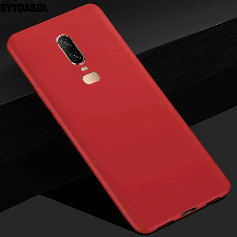 Матовая Карамельный цвет чехол для OnePlus 6 шесть A6000 Мягкая силиконовая задняя