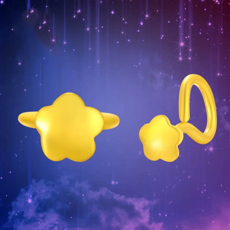 Серьги ZZZ JEWEAST женские из желтого золота изысканные элегантные ювелирные
