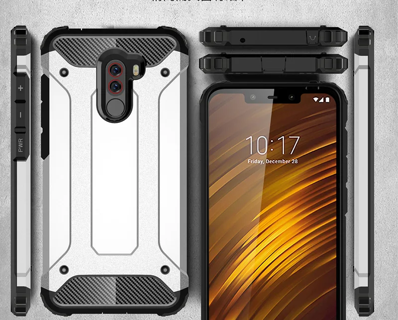 Защитный противоударный прочный защитный чехол для Xiaomi Pocophone F1 Poco Hybrid Shield anti hit Cover