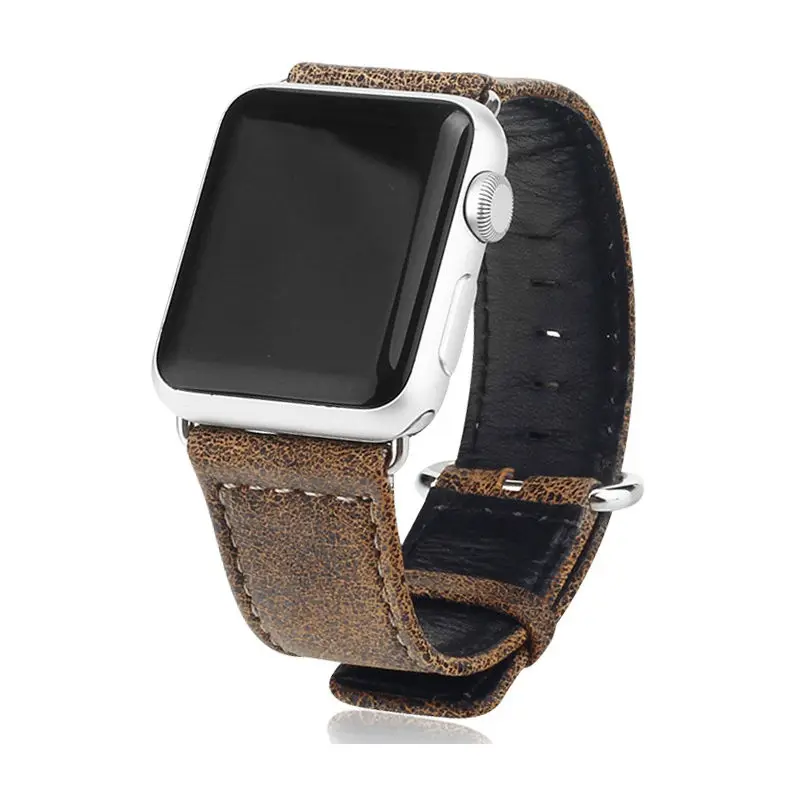 URVOI группа для apple watch Серии 1 2 Трещины кожаный ремешок iwatch ретро из натуральной