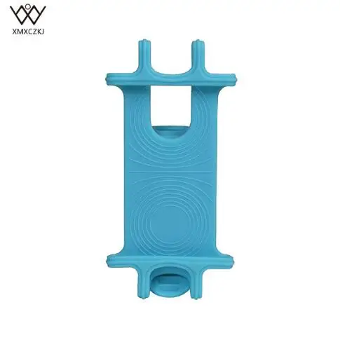 Blue XMXCZKJ силиконовый держатель для мобильного телефона, велосипедная стойка Руля Мотоцикла, аксессуары, подставка для мобильного телефона, gps - Цвет: Blue