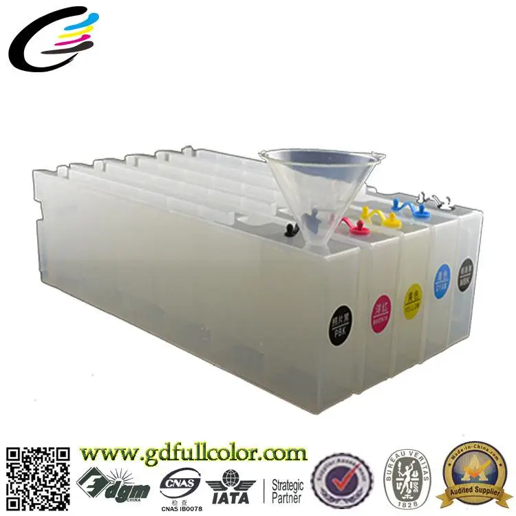 Replacement Inkjet Cartridge for Epson SureColor T7000 T5000 T3000 Refilling Cartridges 1200ML with 10pcs Auto Reset Chip