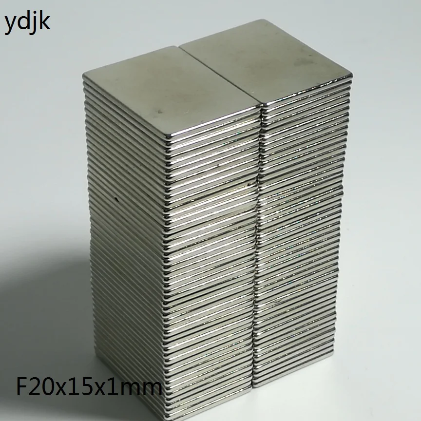 50 шт./лот неодимовый магнит 20*15*1 N38 прямоугольные магниты f 20x15x1 супермощные мм