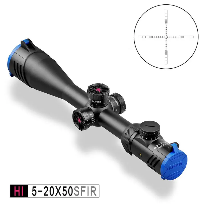 Оптический прицел для охоты DISCOVERY HI 5-20X50SFIR оптический 1/8MOA с гравировкой стекла и