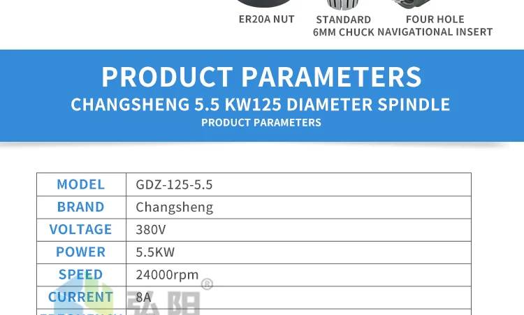 CHANGSHENG 3.0kw/3.2kw/4.5kw/5.5kw мотор шпинделя диаметром 100 105 125 мотор шпинделя