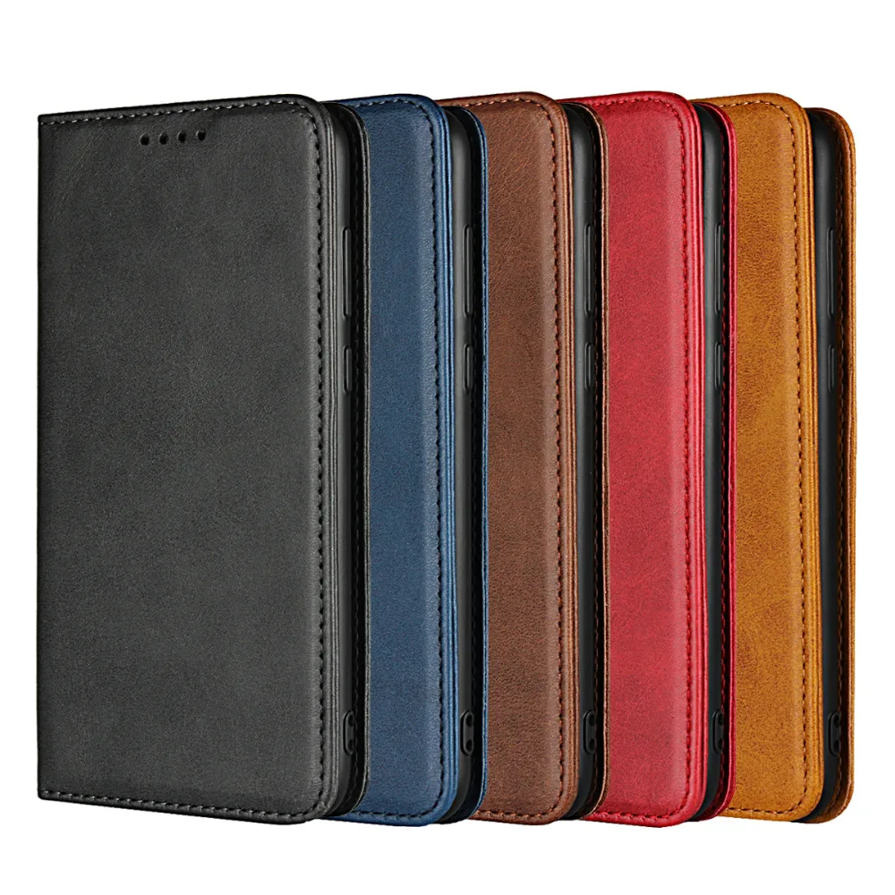 

Etui Huawei P Smart Case Cover Leather Genuine For Huawei P Smart Cases Luxury Calf Grain Magnetic Flip Wallet Fundas Coque Bags