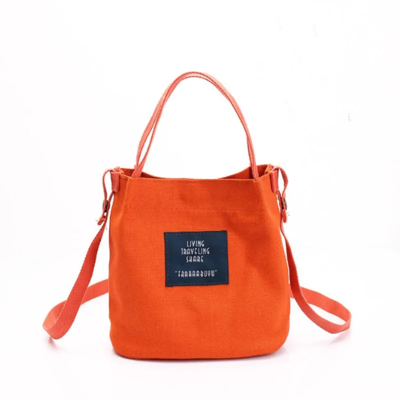 

Lady Canvas Mini single shoulder bag Crossbody Messenger women Leisure Female shopping Bucket Handbag 2021 New Summer fashion