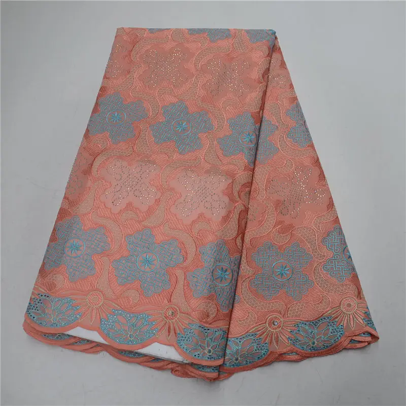 

African Swiss Voile Lace High Quality Swiss Voile Lace In Switzerland Royal Blue 5 Yards Cotton African Nigeria Material -J5