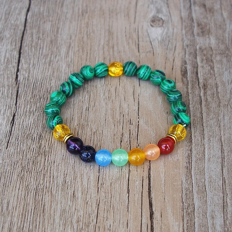 Женский и мужской браслет Тибетский буддизм Om Павлин Камень Йога Исцеление