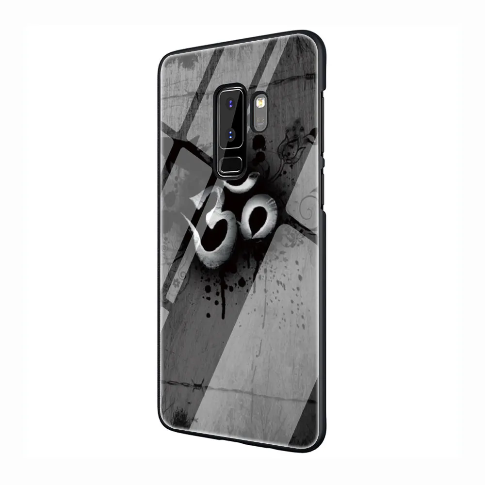 АУМ Ом, йога закаленное Стекло Телефон чехол для Galaxy S7 edge S8 9 10 Plus, Note 8, 9, 10, A10 20 30 40 50 60 70 - Цвет: G3