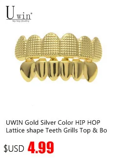 UWIN Iced Out AAA циркон Micro Pave зубы грили шапки Топ и низ грили набор хип хоп для мужчин женщин модные украшения