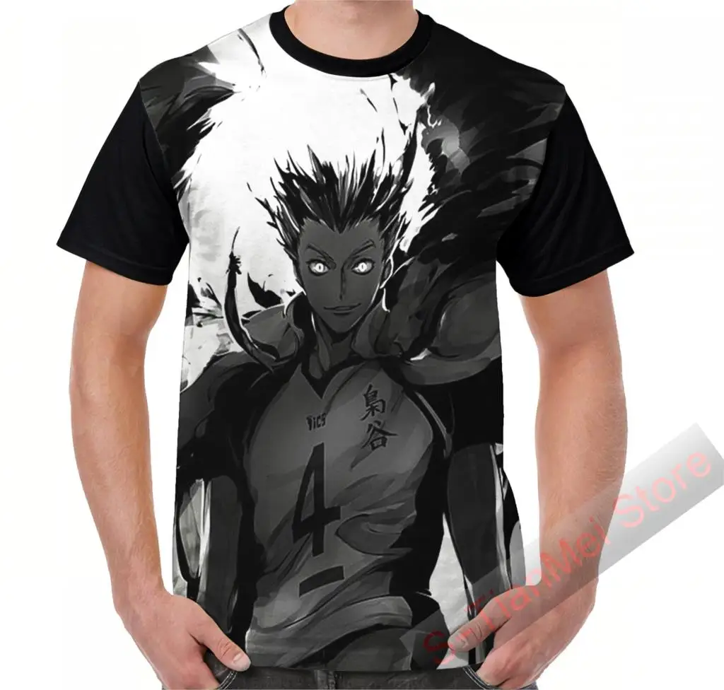 Летняя футболка с графическим рисунком мужские топы футболки Haikyuu kotaro Bokuto