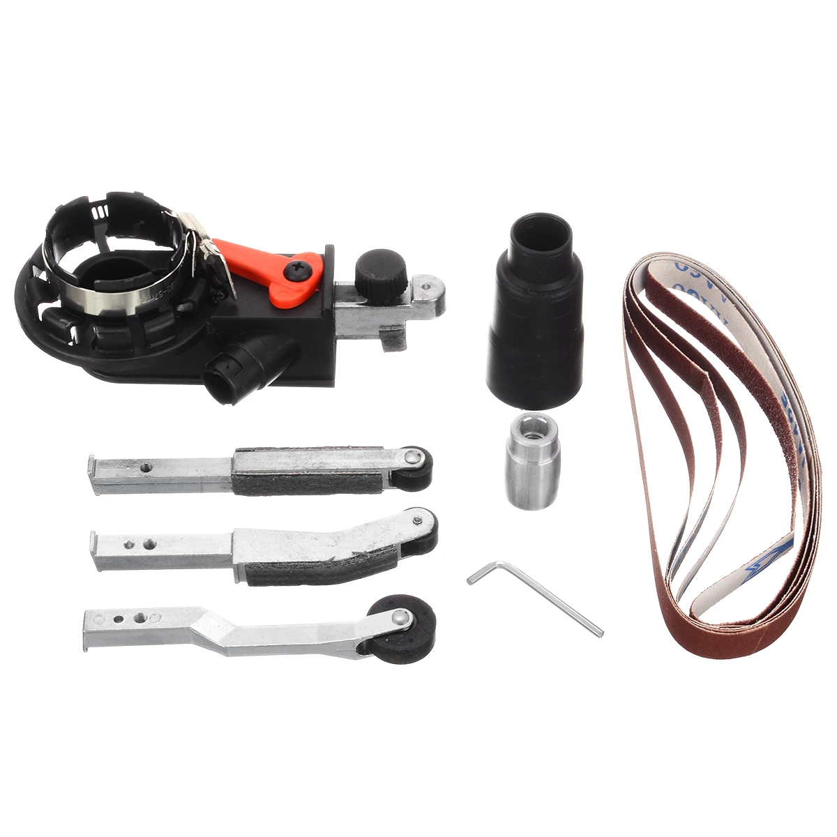 

1 Set Durable Sander Machine Sanding Belt Adapter Head Convert With Sanding Belts For 4-1/2" / 5" Electric Angle Grinder