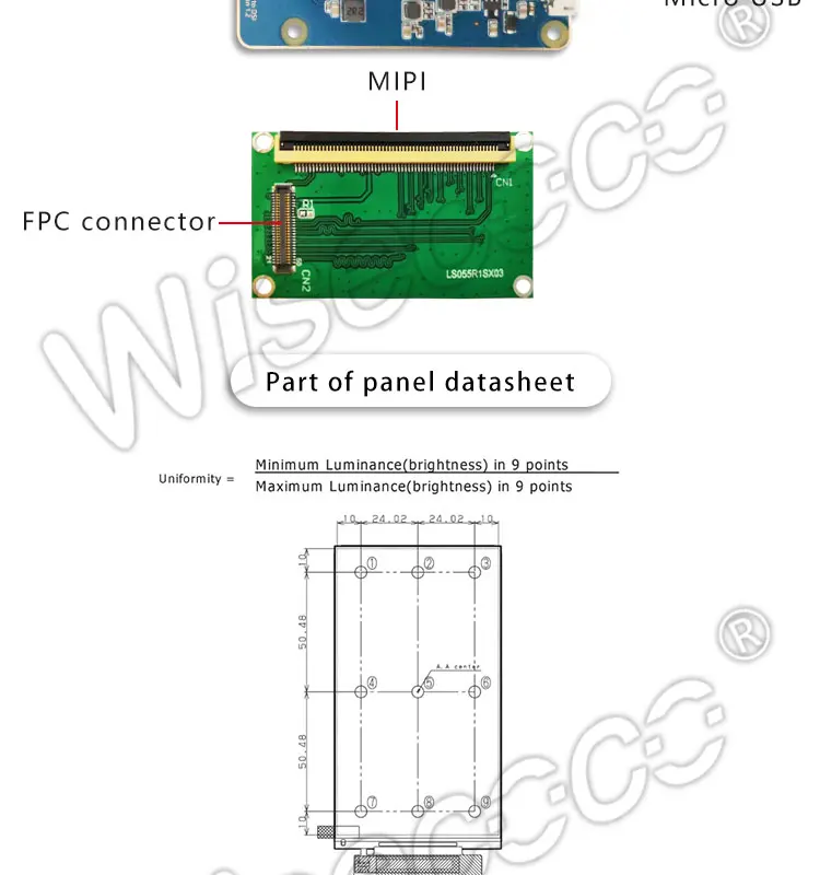 5,5 дюйма 2 k ЖК-панель DLP/SLA 3d модель принтера KLD-1260/1268 экран с приводом зап. части для соединительной платы KLD-1268