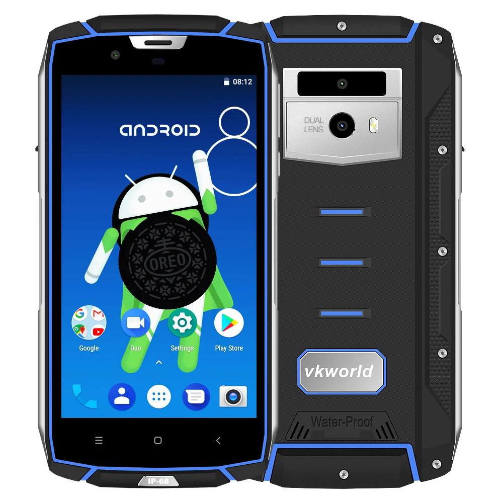VKWORLD VK7000 4 GB 64 Android 8 0 смартфон IP68 Водонепроницаемый MTK6750T Восьмиядерный 16MP двойной
