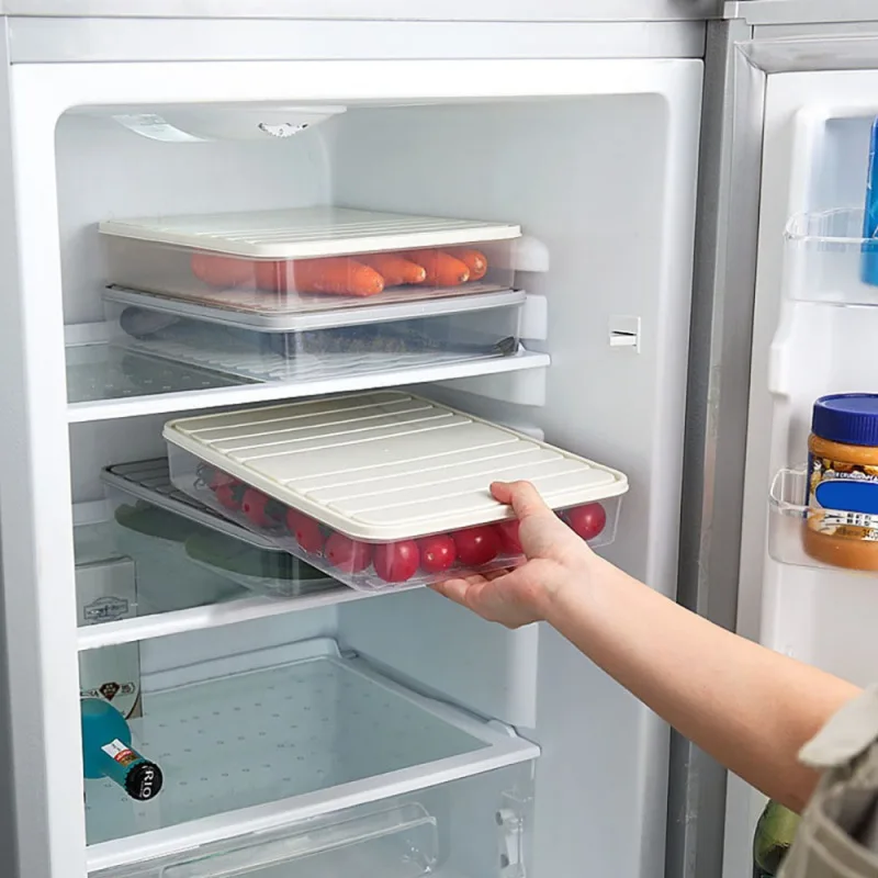 Контейнер для хранения продуктов органайзер для холодильника чехол Штабелируемый морозильник контейнер для хранения сохраняет свежесть для хранения рыбы мяса овощей