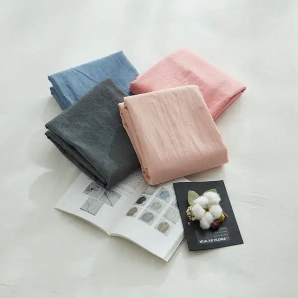 Однотонная наволочка в скандинавском стиле из 100% Потертого хлопка 160x24 0/200x23 0/240x250