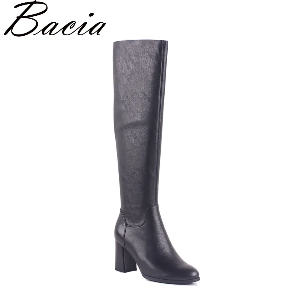 Bacia/Сапоги выше колена из натуральной кожи сапоги плотно топ эластичной