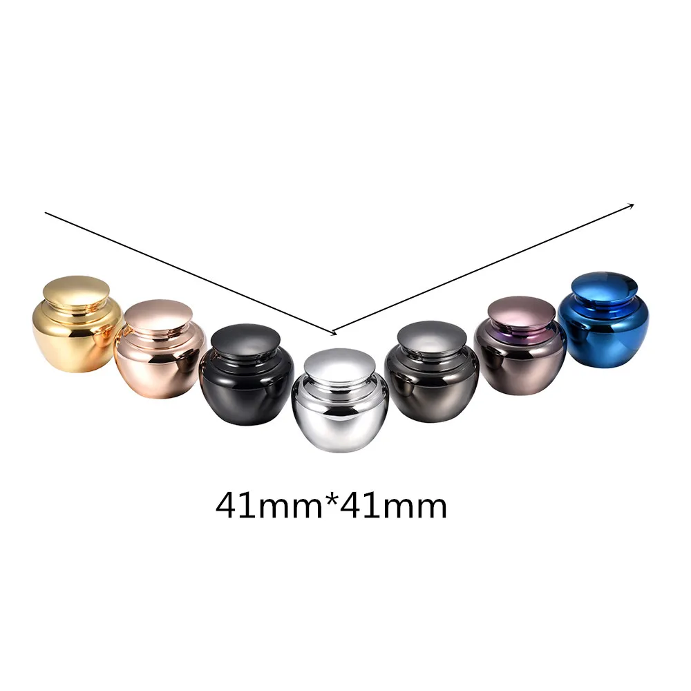 

Adult/Pets Cremation Mini Urns 41mm*41mm Polished Surgical Steel Funeral Keepsake Ash Holder Small Table Display Cremation Jar