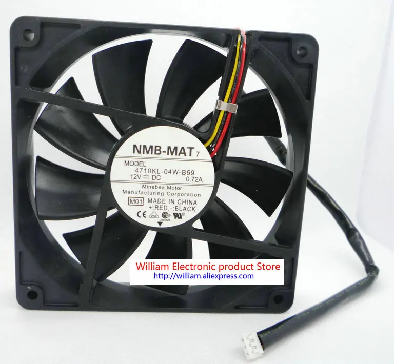 

New Original Nmb 4710kl-04w-b59 120*120*25 12v 0.72a 12cm Alarm Signal cooling fan