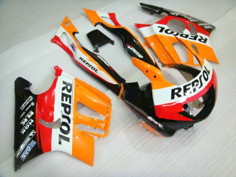 

Hot Sales,Customized fairing For H CBR600 F3 1995 1996 95 96 REPSOL Orange red black Motorcycle Fairings Injection molding