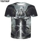 YOUTHUP 2020, новый дизайн, Оригинальная футболка с 3D-принтом персонажа, супер крутая футболка, мужские футболки в стиле хип-хоп, топы, женская верхняя одежда