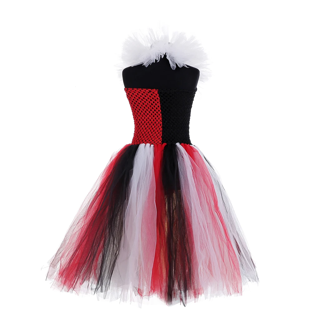Queen Of Heart Tutu Dress Princess Girl Alice In Wonderland Birthday Dresses Red Cosplay Costume Funny Carnival Clothes | Детская одежда