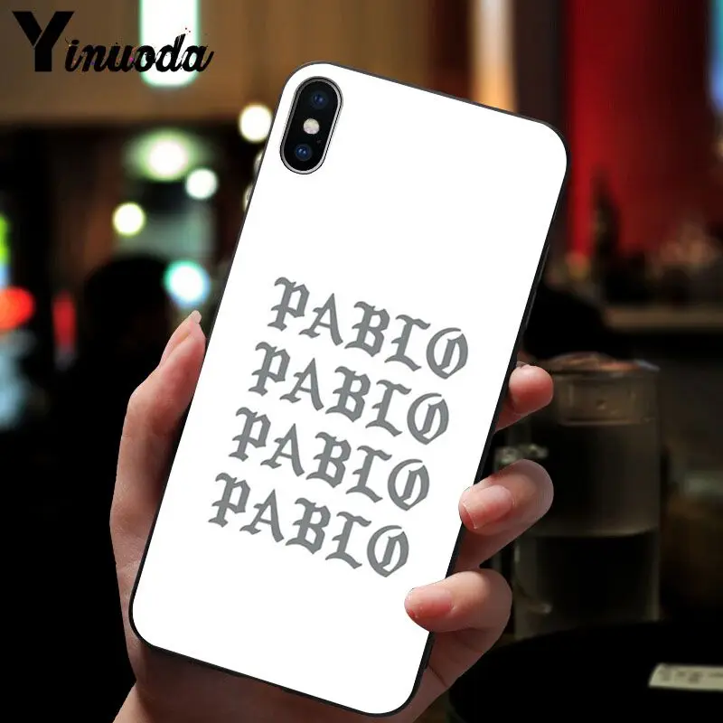 Умный чехол 11pro MAX Kanye West I FEEL LIKE PABLO черный мягкий для iPhone 5 5Sx 6 7plus 8 8Plus X XS