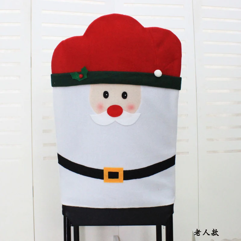 1 Шт./компл. Рождество Крышка Стула Обычные Шляпы Стул Покрытия Санта Симпатичные