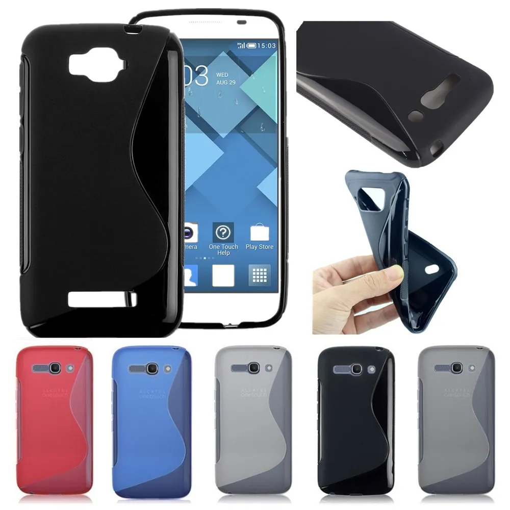 Мягкие линии S ультратонкие ТПУ Силиконовая резина Прозрачный чехол для Alcatel One