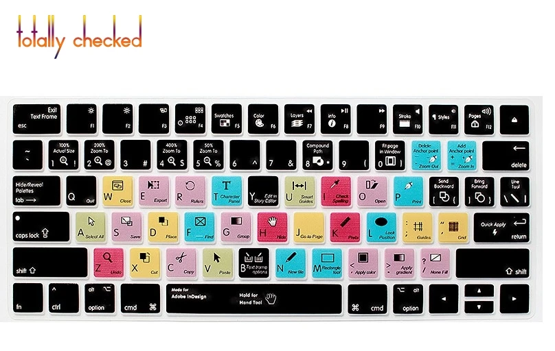 Adobe InDesign Hotkey Пыленепроницаемая Силиконовая Защитная пленка для клавиатуры Apple Magic