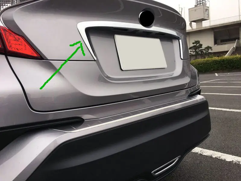2016 2018 для Toyota C HR багажнике литья под крышкой Обложка отделка Chrome ABS цельнокроеное