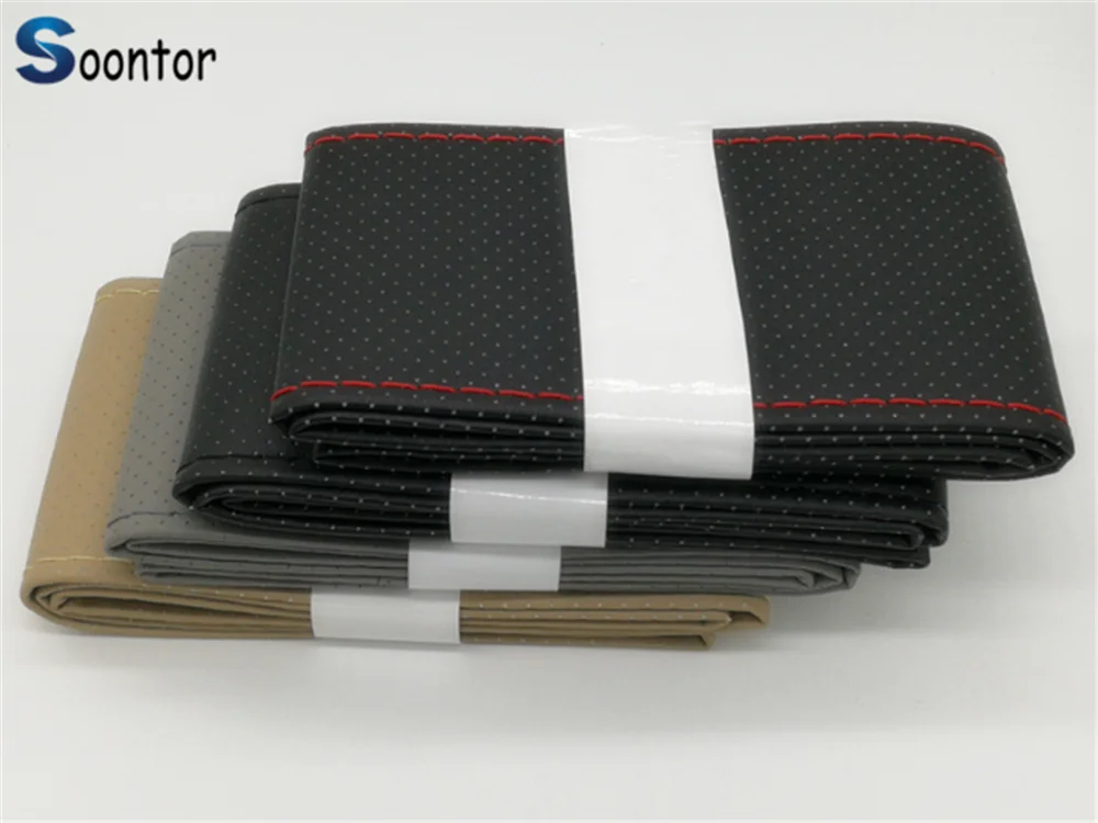 Автомобильные аксессуары мягкое волокно кожа плетеная оплетка на руль