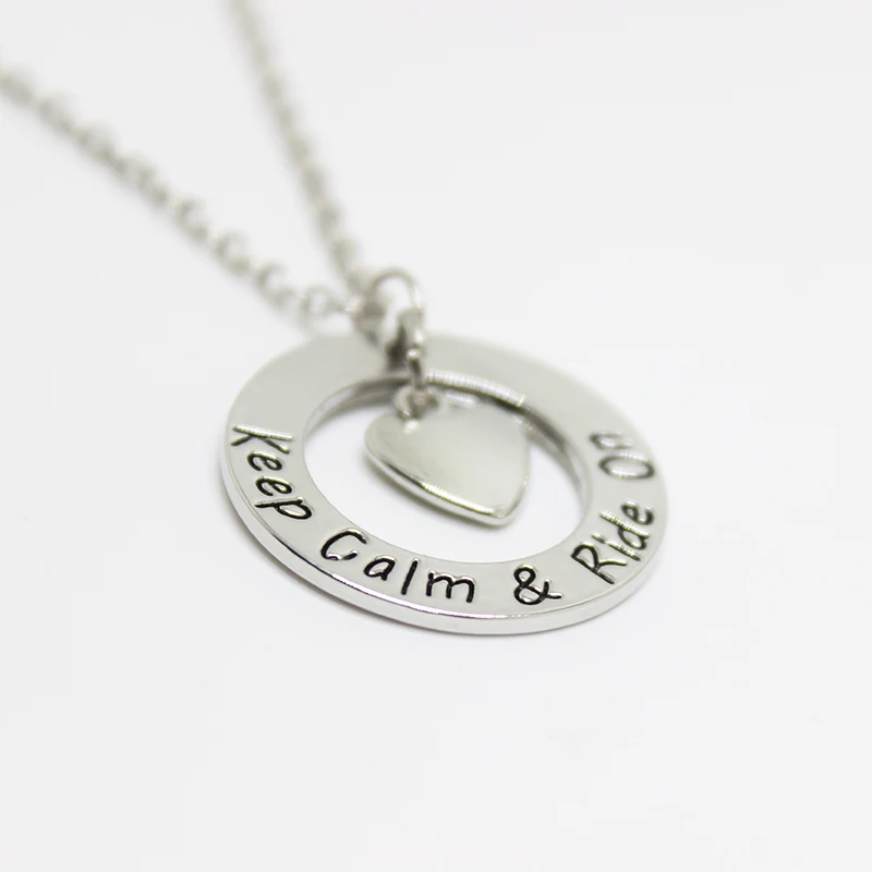 Yamily новинка модное ювелирное изделие &quotKeep Calm &amp Ride On&quot ожерелье с подвеской в