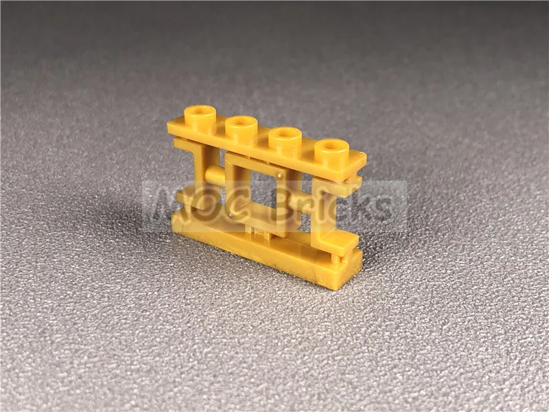 12 шт./лот MOC кирпичи Золотой Забор 1x4x2 декоративная азиатская решетка с 4