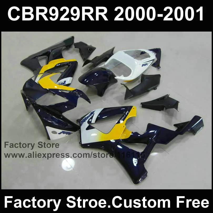 Комплект обтекателей для мотоциклов HONDA 2000 2001 CBR929RR CBR 929 00 01 CBR900RR|fairing kit|motorcycle fairing