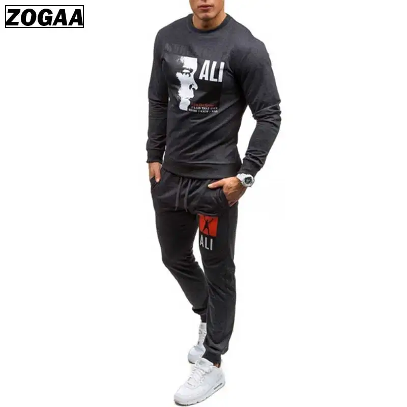 ZOGAA, мужской повседневный спортивный костюм, горячая мода, мужские спортивные костюмы, комплект из двух предметов, спортивный костюм, спортивная одежда, мужской спортивный костюм