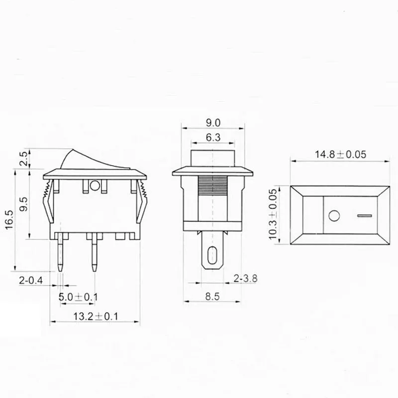 Рокерный переключатель 20 шт./лот 250 В 3 А 2 Pin вкл/выкл I/O SPST белый|switch ac|switch switchswitch 250v