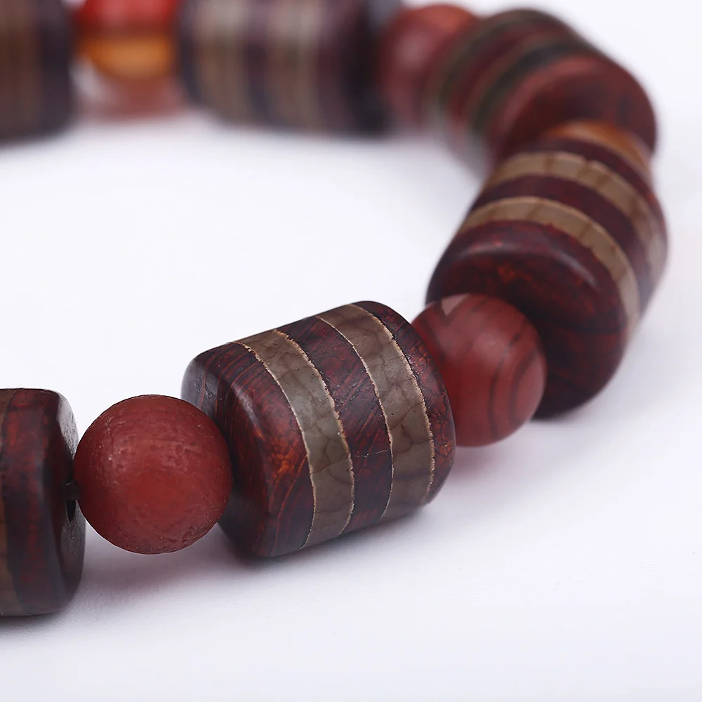 Natural Tibet Dzi Agate beads bracelets crystal fashion women bracelet vintage braceletes for Chinese Style Pop Buda | Украшения и