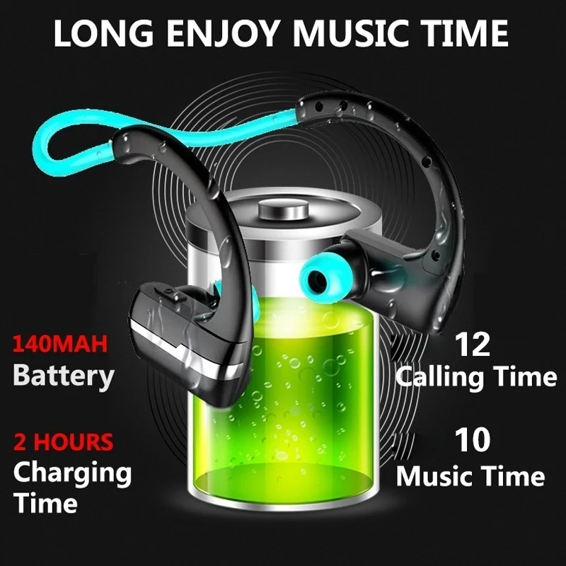 Хорошее качество гарнитура Bluetooth Беспроводной водонепроницаемые спортивные