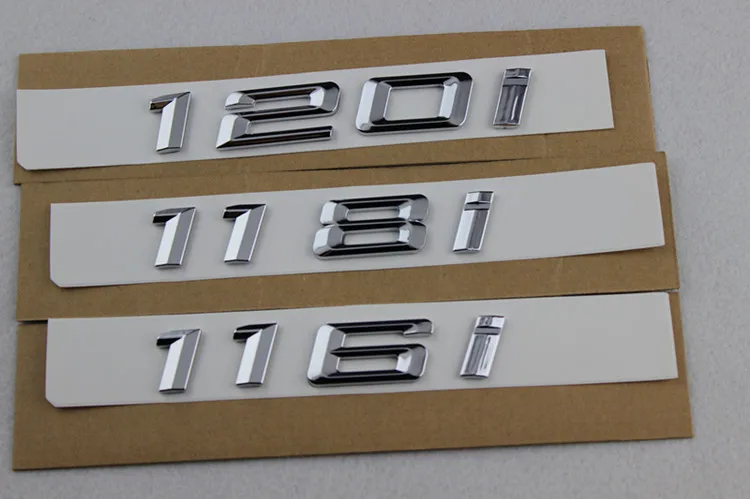 ABS Пластик серебро 116i/118i/120i/128i/135i сзади автомобиля эмблема 3D Chrome наклейки подходит